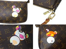 画像をギャラリービューアに読み込む, 極美品 LOUIS VUITTON ルイヴィトン ハンドバッグ ポシェット アクセソワール 村上隆 M51981 パンダ モノグラム ゴールド金具 中古 65947