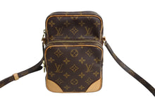 画像をギャラリービューアに読み込む, LOUIS VUITTON ルイヴィトン アマゾン ショルダーバッグ モノグラム M45236 PVC ヌメ革 ブラウン 美品 中古 65954