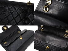 Load image into Gallery viewer, CHANEL シャネル マトラッセ ダブルフラップ25 ショルダーバッグ 1番台 ラムスキン ブラック ゴールド金具 美品 中古 65966