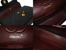Load image into Gallery viewer, CHANEL シャネル マトラッセ ダブルフラップ25 ショルダーバッグ 1番台 ラムスキン ブラック ゴールド金具 美品 中古 65966