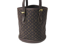 Load image into Gallery viewer, LouisVuitton ルイヴィトン バケットPM ショルダーバッグ モノグラム ミニラン M95226 FL1006 ブラウン ゴールド 美品 中古 65969