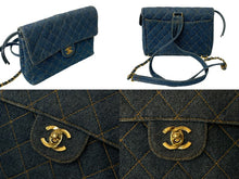 画像をギャラリービューアに読み込む, 激レア CHANEL シャネル マトラッセ デニム チェーンリュック ココマーク ブルー ゴールド金具 美品 中古 65977