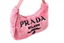 画像をギャラリービューアに読み込む, 極美品 PRADA プラダ Re-Edition 2000 テリー ミニバッグ ワンショルダーバッグ 1NE515 トライアングルロゴ ピンク 中古 65999