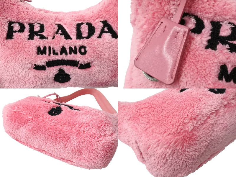 極美品 PRADA プラダ Re-Edition 2000 テリー ミニバッグ ワンショルダーバッグ 1NE515 トライアングルロゴ ピンク 中古  65999 – Casanova Vintage