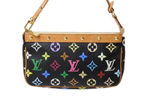 Load image into Gallery viewer, LOUIS VUITTON ルイヴィトン ポシェット アクセソワール アクセサリーポーチ M92648 モノグラムマルチ 村上隆 ブラック 美品 中古 66001