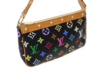 Load image into Gallery viewer, LOUIS VUITTON ルイヴィトン ポシェット アクセソワール アクセサリーポーチ M92648 モノグラムマルチ 村上隆 ブラック 美品 中古 66001