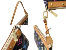 Load image into Gallery viewer, LOUIS VUITTON ルイヴィトン ポシェット アクセソワール アクセサリーポーチ M92648 モノグラムマルチ 村上隆 ブラック 美品 中古 66001