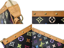 Load image into Gallery viewer, LOUIS VUITTON ルイヴィトン ポシェット アクセソワール アクセサリーポーチ M92648 モノグラムマルチ 村上隆 ブラック 美品 中古 66001