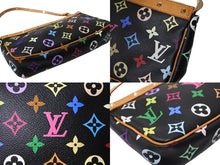 Load image into Gallery viewer, LOUIS VUITTON ルイヴィトン ポシェット アクセソワール アクセサリーポーチ M92648 モノグラムマルチ 村上隆 ブラック 美品 中古 66001