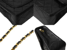 画像をギャラリービューアに読み込む, CHANEL シャネル ミニマトラッセ チェーンショルダーバッグ 3番台 1995年 ラムスキン ブラック ゴールド金具 美品 中古 66002