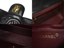 画像をギャラリービューアに読み込む, CHANEL シャネル ミニマトラッセ チェーンショルダーバッグ 3番台 1995年 ラムスキン ブラック ゴールド金具 美品 中古 66002