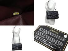 画像をギャラリービューアに読み込む, 新品同様 CHANEL シャネル チェーンショルダーバッグ マトラッセ30 キャビアスキン Wフラップ A58600 ブラック シルバー 15番台 中古 66010