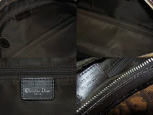 Load image into Gallery viewer, ChristianDior クリスチャンディオール ロマンティック トロッター ハンドバッグ PVC レザー ベロア ブラウン 美品 中古 66023