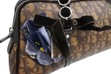 Load image into Gallery viewer, ChristianDior クリスチャンディオール ロマンティック トロッター ハンドバッグ PVC レザー ベロア ブラウン 美品 中古 66023