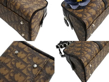 Load image into Gallery viewer, ChristianDior クリスチャンディオール ロマンティック トロッター ハンドバッグ PVC レザー ベロア ブラウン 美品 中古 66023