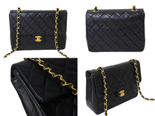 画像をギャラリービューアに読み込む, CHANEL シャネル ミニマトラッセ チェーンショルダー ショルダー 1番台 ラムスキン ブラック ゴールド金具 美品 中古 66028