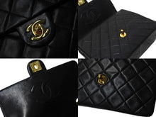 画像をギャラリービューアに読み込む, CHANEL シャネル ミニマトラッセ チェーンショルダー ショルダー 1番台 ラムスキン ブラック ゴールド金具 美品 中古 66028