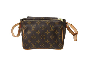 極美品 LOUIS VUITTON ルイヴィトン モノグラム ヴィバシテPM ショルダーバッグ M51165 ブラウン ロゴ 鞄 斜め掛け 中古 66033