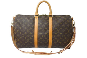 LOUIS VUITTON ルイヴィトン ボストンバッグ キーポルバンドリエール45 モノグラム M41418 ブラウン ゴールド金具 美品 中古 66038