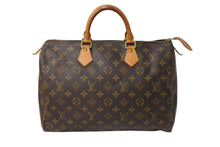 Load image into Gallery viewer, LOUIS VUITTON ルイヴィトン モノグラム スピーディ35 ハンドバッグ M41524 ブラウン 旧型 ロゴ 美品 中古 66042