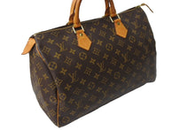 Load image into Gallery viewer, LOUIS VUITTON ルイヴィトン モノグラム スピーディ35 ハンドバッグ M41524 ブラウン 旧型 ロゴ 美品 中古 66042