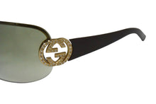 Load image into Gallery viewer, GUCCI グッチ サングラス サイズ74□01 105 ラインストーン GG 4224/S RH3CC グラデーション ブラウン GGロゴ 美品 中古 66068