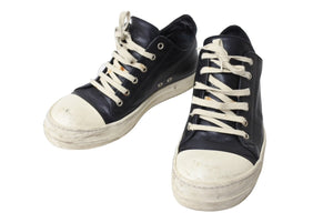 Rick Owens リックオウエンス LPO LOW SNEAKERS スニーカー RU21S6891 レザー ローカット サイズ42 ブラック 良品 中古 66093