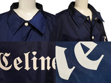 Load image into Gallery viewer, CELINE セリーヌ バイエディスリマン バックロゴロングコーチジャケットブルゾン 2W864495M サイズ52 ネイビー 美品 中古 66094