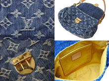 Load image into Gallery viewer, 極美品 LOUIS VUITTON ルイヴィトン ミニプリーティ ハンドバッグ M95050 モノグラム デニム レザー ゴールド金具 中古 66097