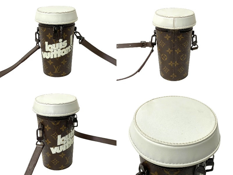Louis Vuitton ルイヴィトン コーヒーカップ エブリデイLV ショルダーバッグ 2021秋冬 M80812 ブラウン ホワイト 美品 中古 66105