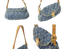 Load image into Gallery viewer, LOUIS VUITTON ルイヴィトン ミニプリーティ ハンドバッグ M95050 モノグラム デニム レザー ゴールド金具 美品 中古 66107