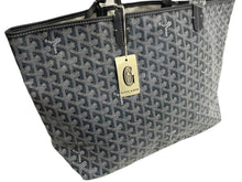 画像をギャラリービューアに読み込む, 新品未使用 GOYARD ゴヤール SAINTLOUIS PM VERT サンルイPM トートバッグ ゴヤールディンキャンバス グレー カーフスキン 66118
