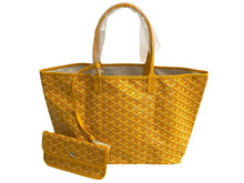 Load image into Gallery viewer, 新品未使用 GOYARD ゴヤール SAINTLOUIS PM VERT サンルイPM トートバッグ ゴヤールディンキャンバス イエロー カーフスキン 66119
