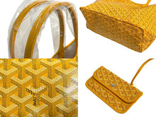 Load image into Gallery viewer, 新品未使用 GOYARD ゴヤール SAINTLOUIS PM VERT サンルイPM トートバッグ ゴヤールディンキャンバス イエロー カーフスキン 66119
