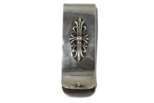 Load image into Gallery viewer, CHROME HEARTS クロムハーツ スモール フローラルクロス マネークリップ 重量55.345g シルバー925 美品 中古 66138