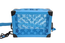Load image into Gallery viewer, 極美品 LOUIS VUITTON ルイヴィトン ソフトトランク ショルダーバッグ M45074 モノグラム メッシュ ブルー ブラック金具 中古 66148