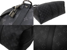 画像をギャラリービューアに読み込む, 極美品 LouisVuitton ルイヴィトン キーポルバンドリエール45 M40569 モノグラムエクリプスキャンバス レザー 中古 66150