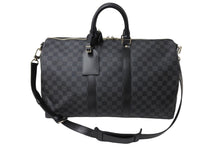 Load image into Gallery viewer, 極美品 LOUIS VUITTON ルイヴィトン キーポル バンドリエール45 ボストンバッグ ダミエグラフィット N41418 中古 66151