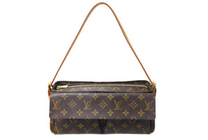 極美品 LOUIS VUITTON ルイヴィトン ヴィバシテMM ハンドバッグ ワンショルダーバッグ M51164 モノグラム PVC ブラウン 中古 66153