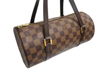 画像をギャラリービューアに読み込む, LOUIS VUITTON ルイヴィトン パピヨンPM 26 ハンドバック ダミエ N51304 筒型 ドラム型 エベヌ ブラウン 美品 中古 66169