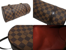 画像をギャラリービューアに読み込む, LOUIS VUITTON ルイヴィトン パピヨンPM 26 ハンドバック ダミエ N51304 筒型 ドラム型 エベヌ ブラウン 美品 中古 66169
