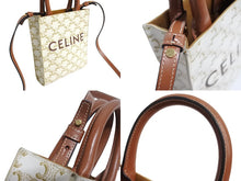 Load image into Gallery viewer, 極美品 CELINE セリーヌ 2WAYショルダーバッグ ミニ バーティカルカバ トリオンフ 1194372BZK.01BC ホワイト ブラウン 中古 66176