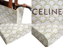 Load image into Gallery viewer, 極美品 CELINE セリーヌ 2WAYショルダーバッグ ミニ バーティカルカバ トリオンフ 1194372BZK.01BC ホワイト ブラウン 中古 66176