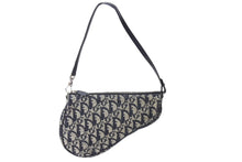Load image into Gallery viewer, ChristianDior クリスチャンディオール サドルポーチ ワンショルダーバッグ トロッター MC 1013 ネイビー 美品 中古 66179