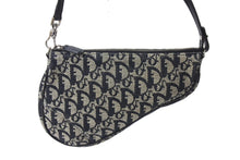 Load image into Gallery viewer, ChristianDior クリスチャンディオール サドルポーチ ワンショルダーバッグ トロッター MC 1013 ネイビー 美品 中古 66179