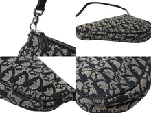 Load image into Gallery viewer, ChristianDior クリスチャンディオール サドルポーチ ワンショルダーバッグ トロッター MC 1013 ネイビー 美品 中古 66179