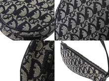 Load image into Gallery viewer, ChristianDior クリスチャンディオール サドルポーチ ワンショルダーバッグ トロッター MC 1013 ネイビー 美品 中古 66179