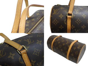 LOUIS VUITTON ルイヴィトン ハンドバック パピヨン30 GM 筒型 モノグラム M51385 ゴールド金具 ブラウン 美品 中古 66180