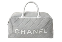 Load image into Gallery viewer, 極美品 CHANEL シャネル ハンドバッグ スポーツライン ロゴ ココマーク グレー レザー キャンバス 6番台 A15457 中古 66199