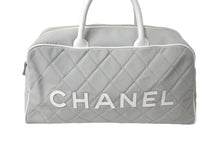 Load image into Gallery viewer, 極美品 CHANEL シャネル ハンドバッグ スポーツライン ロゴ ココマーク グレー レザー キャンバス 6番台 A15457 中古 66199